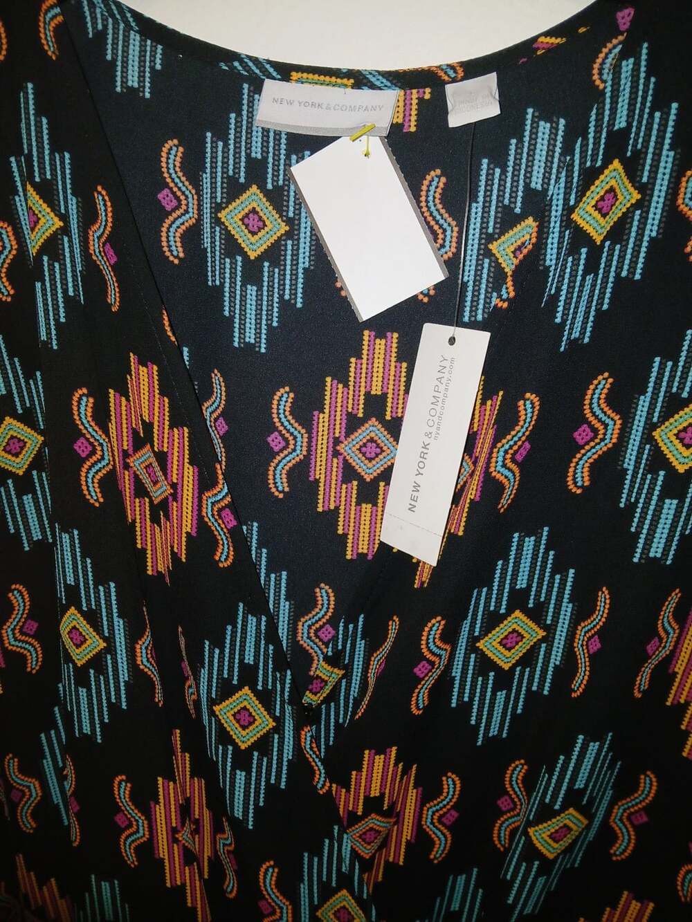New York & Company Geometric Print Romper - Picture 3 of 3